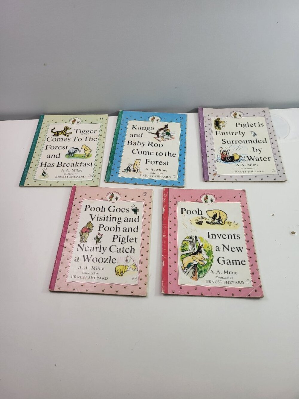 Winnie the Pooh Book Lot of 5 Vintage A.A. Milne Softcover Storybooks
